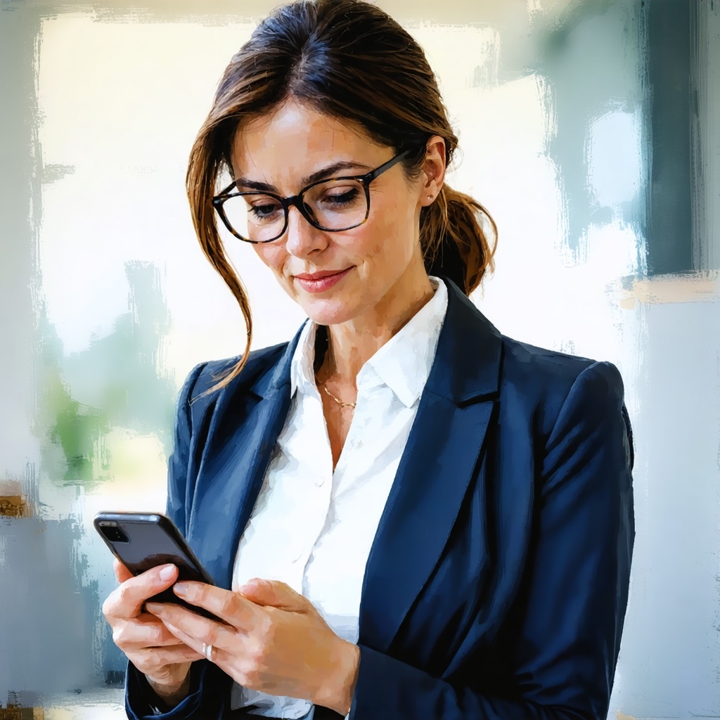 Illustration of a woman reflecting during menopause